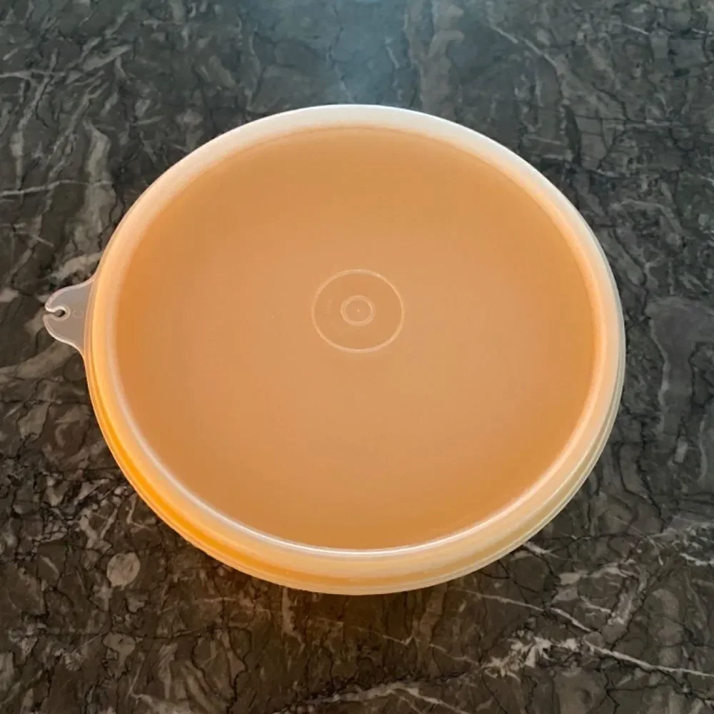 Vintage Tupperware Orange Bowl with Lid